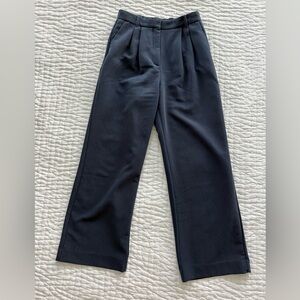 Abercrombie & Fitch Sloane Tailored Wide Leg Pant Navy Size 30